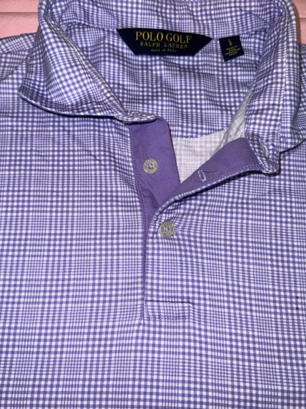 Polo Golf Ralph Lauren lavender/purple gingham polo